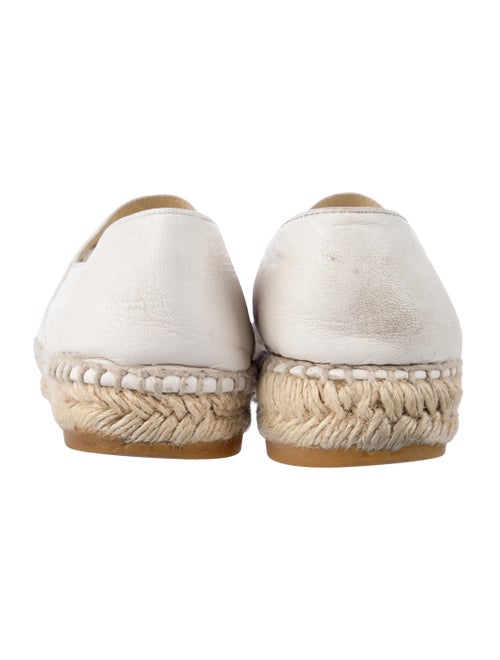 Chanel Interlocking CC Logo Leather Espadrilles