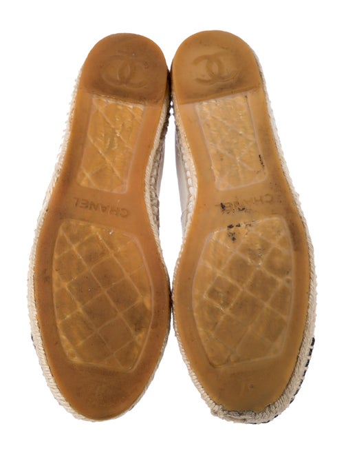 Chanel Interlocking CC Logo Leather Espadrilles