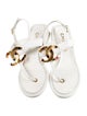 Chanel 2022 Interlocking CC Logo Slingback Sandals
