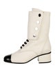 Chanel Interlocking CC Logo Leather Combat Boots