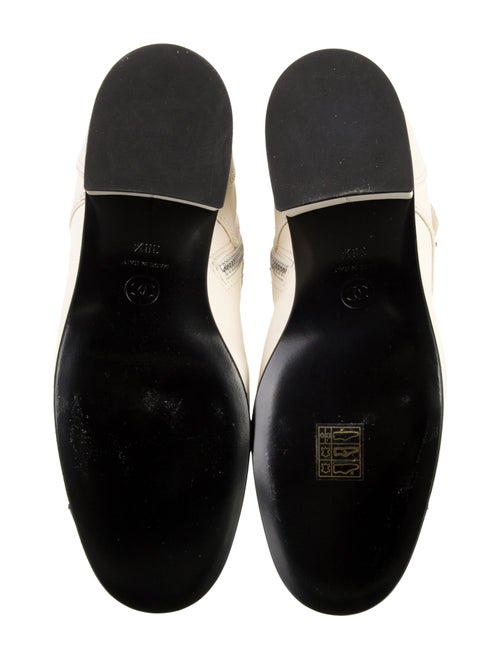 Chanel Interlocking CC Logo Leather Combat Boots