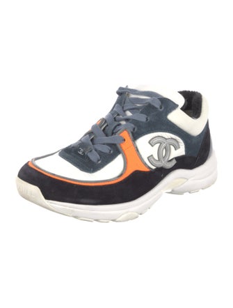 Chanel Interlocking CC Logo Nylon Sneakers