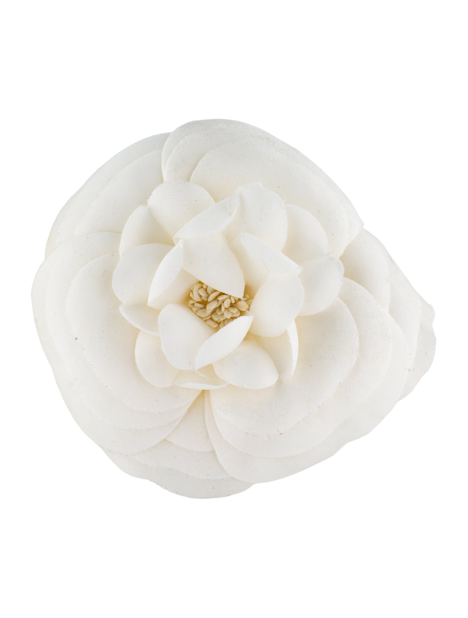 Chanel Vintage Fabric Camellia Brooch
