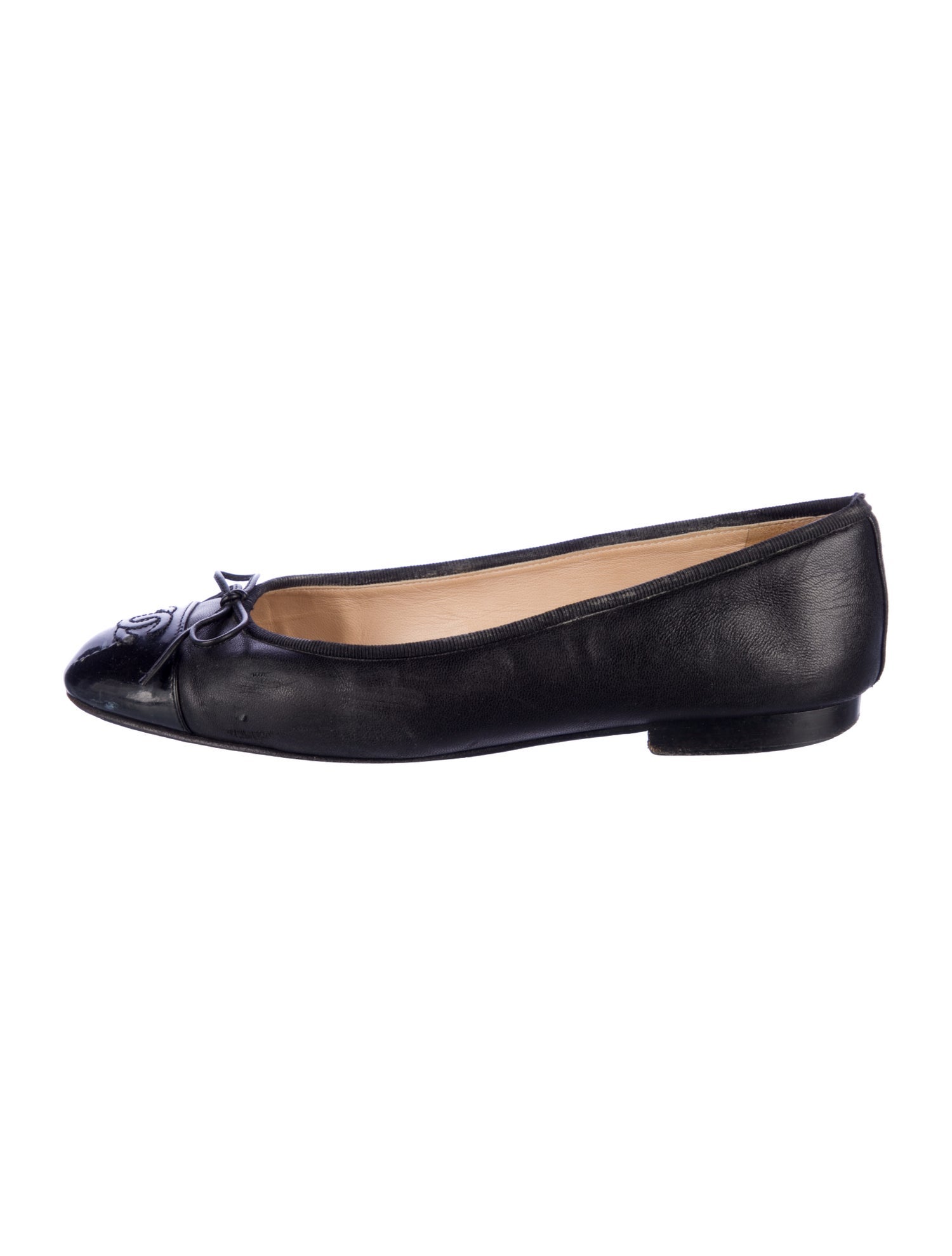 Chanel Vintage Interlocking CC Logo Ballet Flats