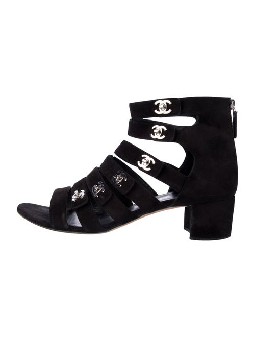 Chanel 2017 Interlocking CC Logo Gladiator Sandals