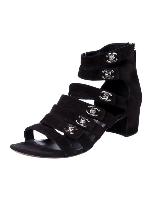 Chanel 2017 Interlocking CC Logo Gladiator Sandals