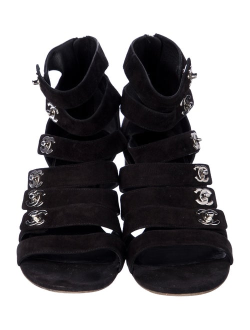 Chanel 2017 Interlocking CC Logo Gladiator Sandals