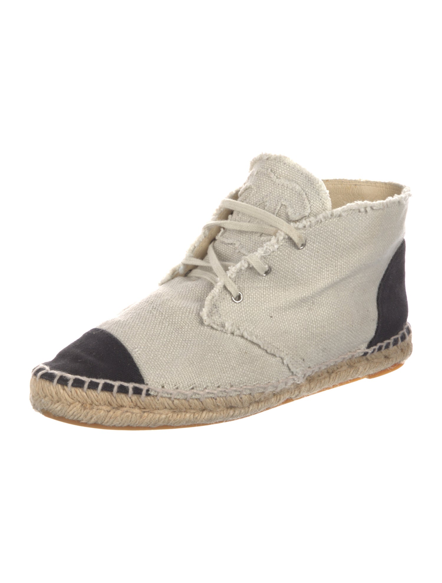 Chanel Interlocking CC Logo Canvas Espadrilles