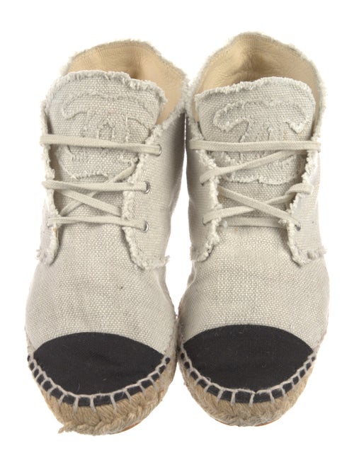 Chanel Interlocking CC Logo Canvas Espadrilles