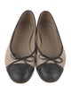 Chanel Interlocking CC Logo Leather Ballet Flats