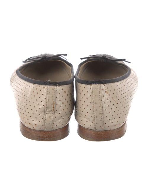 Chanel Interlocking CC Logo Leather Ballet Flats