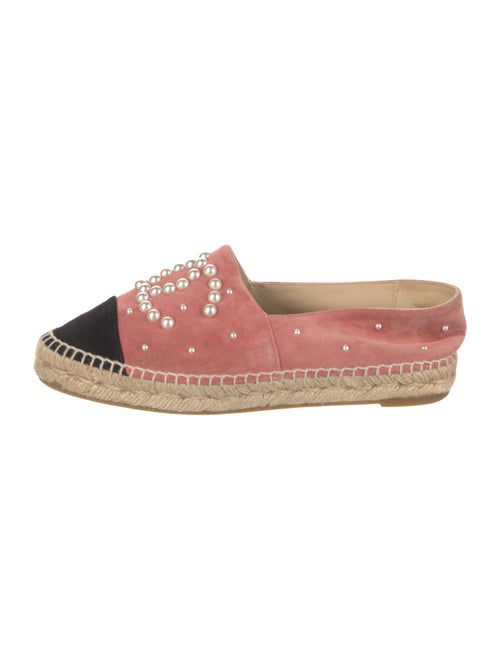 Chanel Interlocking CC Logo Suede Espadrilles