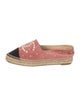 Chanel Interlocking CC Logo Suede Espadrilles