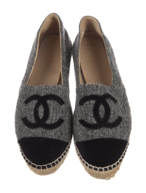 Chanel Interlocking CC Logo Wool Espadrilles