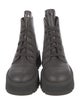 Chanel Interlocking CC Logo Leather Combat Boots