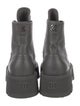 Chanel Interlocking CC Logo Leather Combat Boots