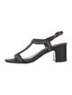 Chanel 2022 Interlocking CC Logo T-Strap Sandals