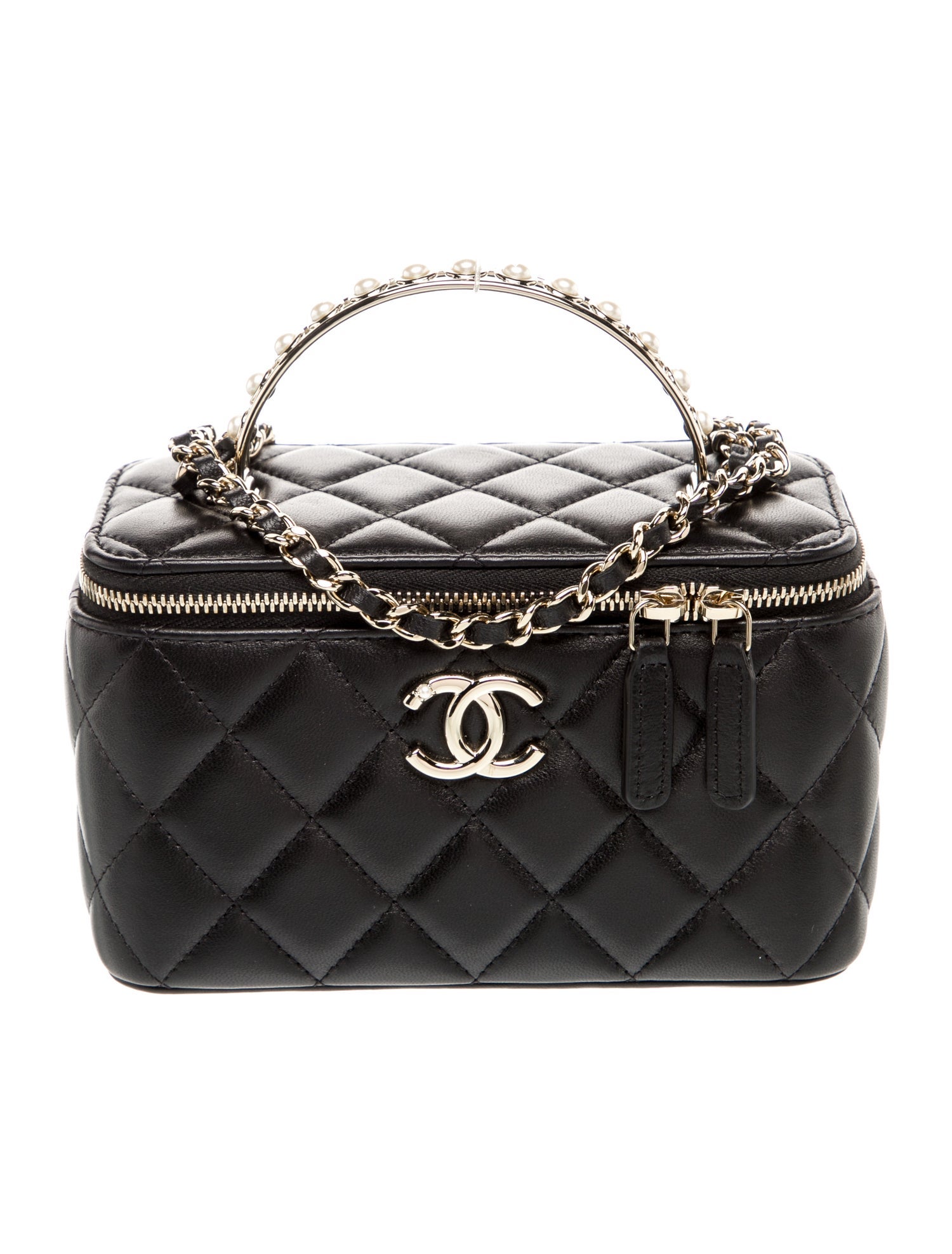 Chanel Pearl Top Handle Vanity Case