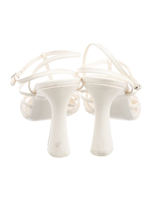 Chanel Interlocking CC Logo Leather T-Strap Sandals