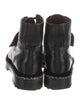 Chanel Interlocking CC Logo Patent Leather Combat Boots