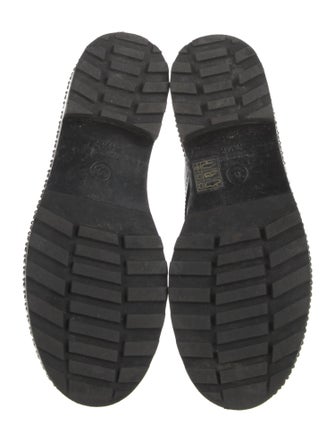 Chanel Interlocking CC Logo Patent Leather Combat Boots