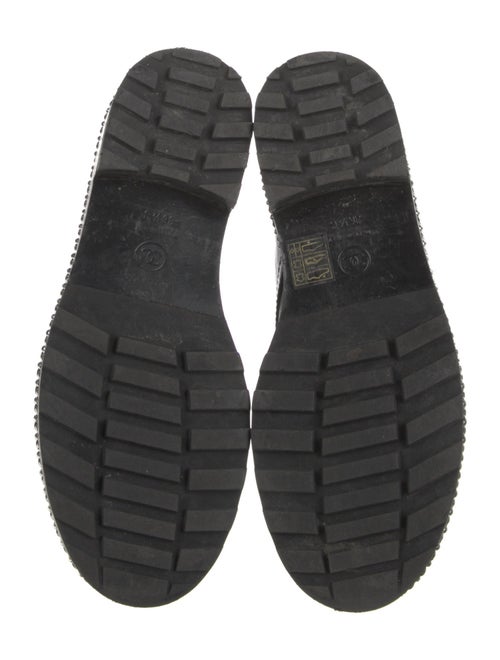 Chanel Interlocking CC Logo Patent Leather Combat Boots