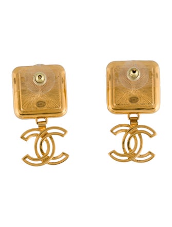 Chanel 2020 Faux Pearl CC Drop Earrings