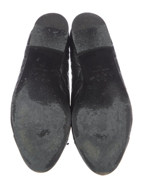 Chanel Interlocking CC Logo Leather Ballet Flats