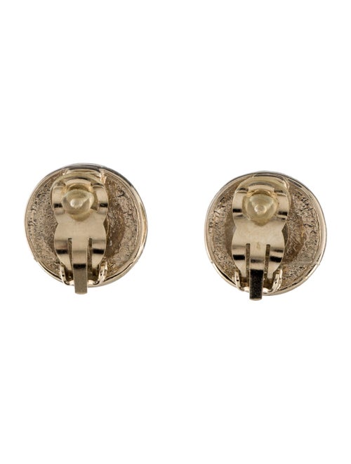 Chanel Faux Pearl CC Clip-On Earrings