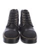 Chanel Interlocking CC Logo Leather Combat Boots
