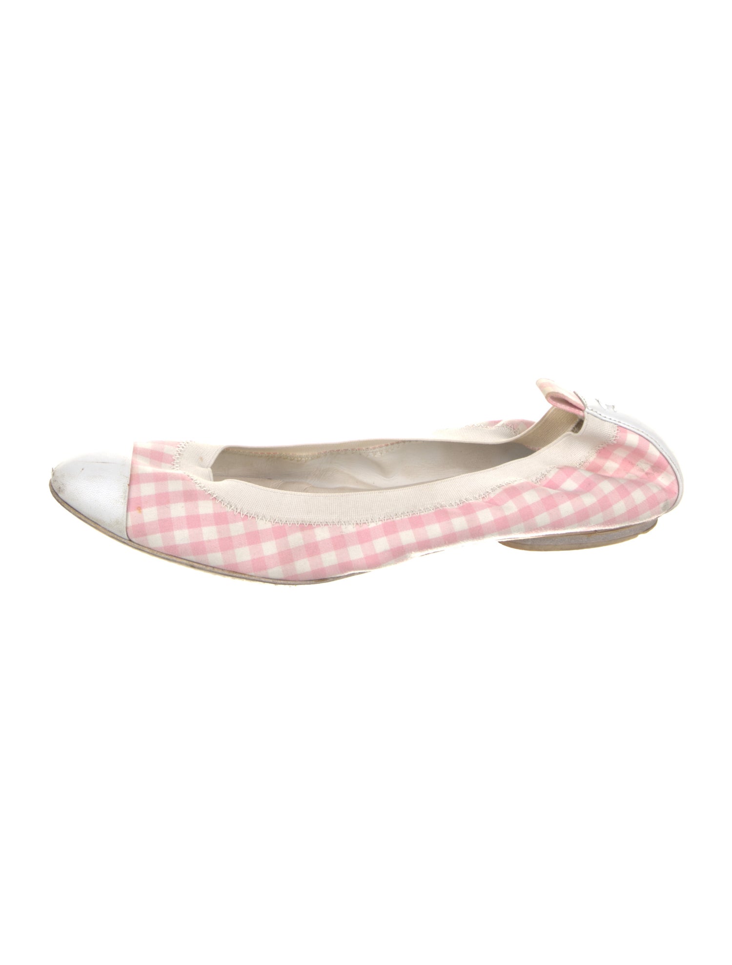 Chanel Interlocking CC Logo Canvas Ballet Flats