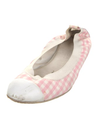 Chanel Interlocking CC Logo Canvas Ballet Flats