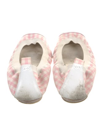 Chanel Interlocking CC Logo Canvas Ballet Flats