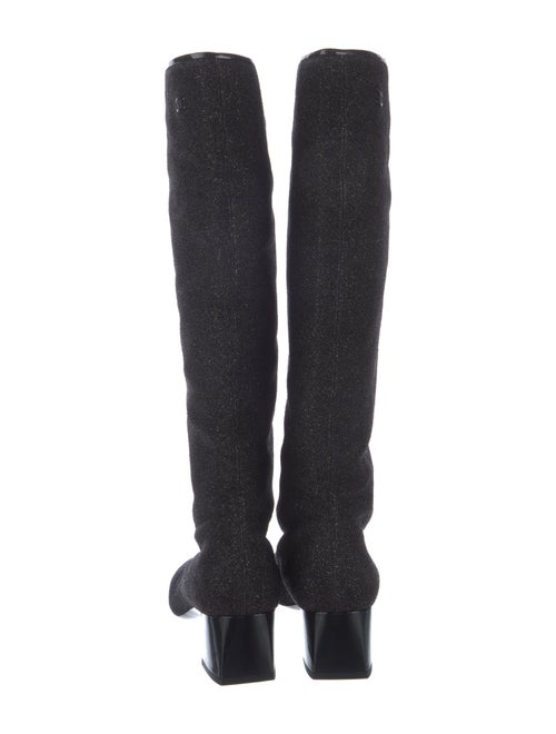 Chanel Interlocking CC Logo Glitter Riding Boots