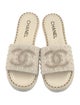 Chanel Interlocking CC Logo Tweed Espadrilles
