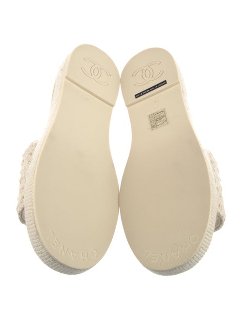 Chanel Interlocking CC Logo Tweed Espadrilles