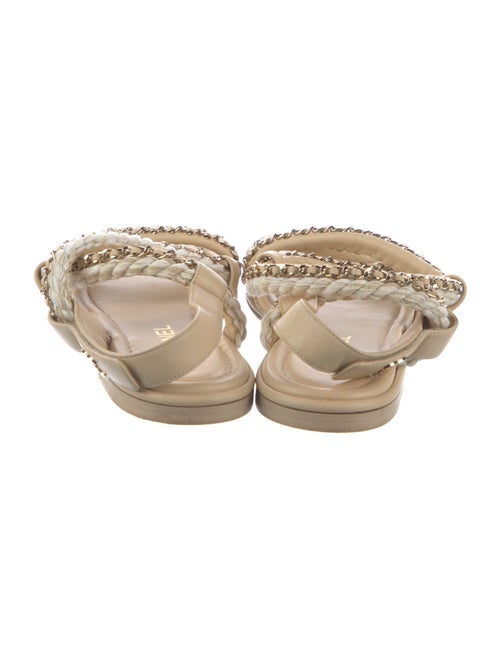 Chanel Interlocking CC Logo Leather Gladiator Sandals