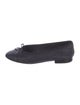 Chanel Interlocking CC Logo Leather Ballet Flats