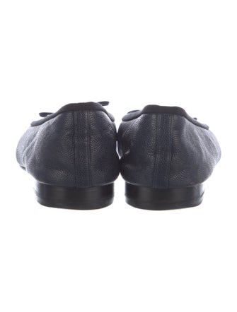 Chanel Interlocking CC Logo Leather Ballet Flats