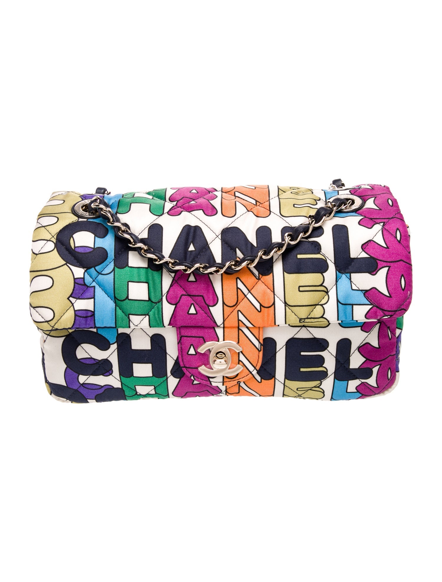Chanel Small Rainbow Logo Single Flap Bag