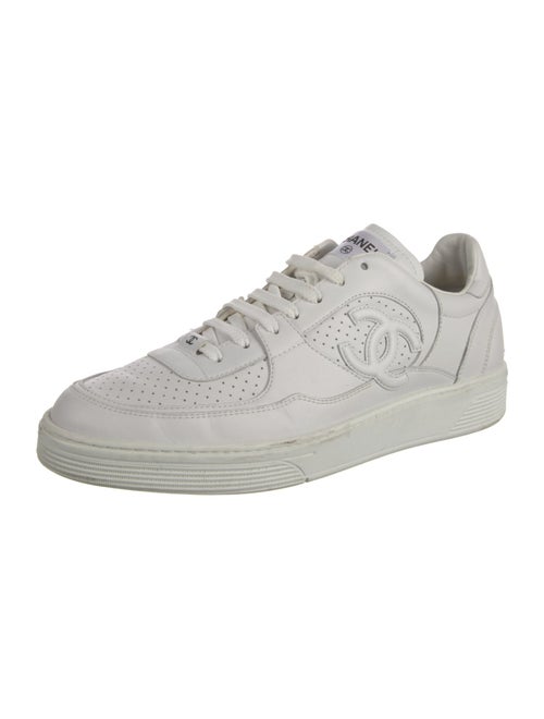 Chanel Interlocking CC Logo Leather Sneakers