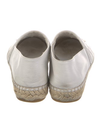 Chanel Interlocking CC Logo Leather Espadrilles