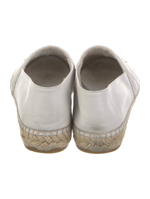 Chanel Interlocking CC Logo Leather Espadrilles