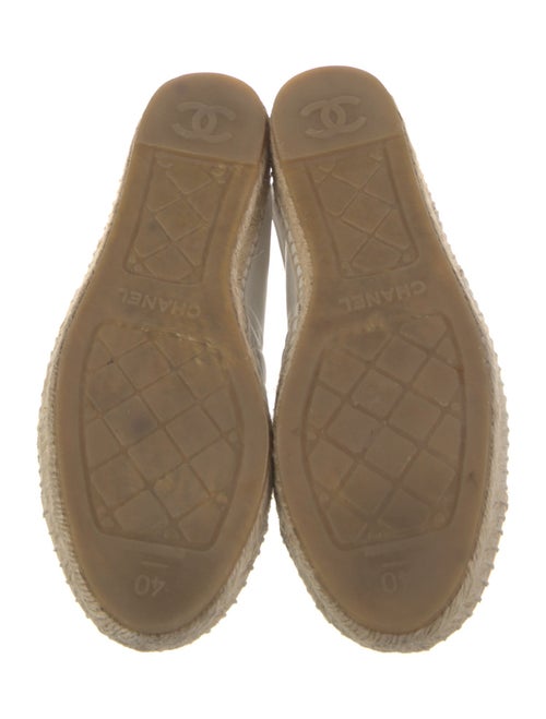 Chanel Interlocking CC Logo Leather Espadrilles