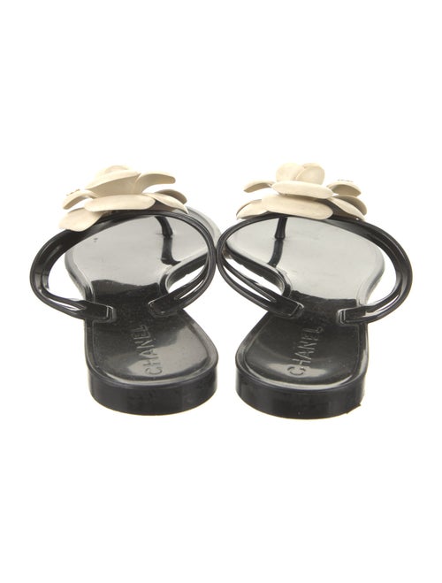 Chanel Interlocking CC Logo Rubber Slides