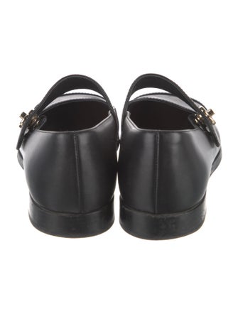 Chanel Interlocking CC Logo Leather Mary Jane Flats