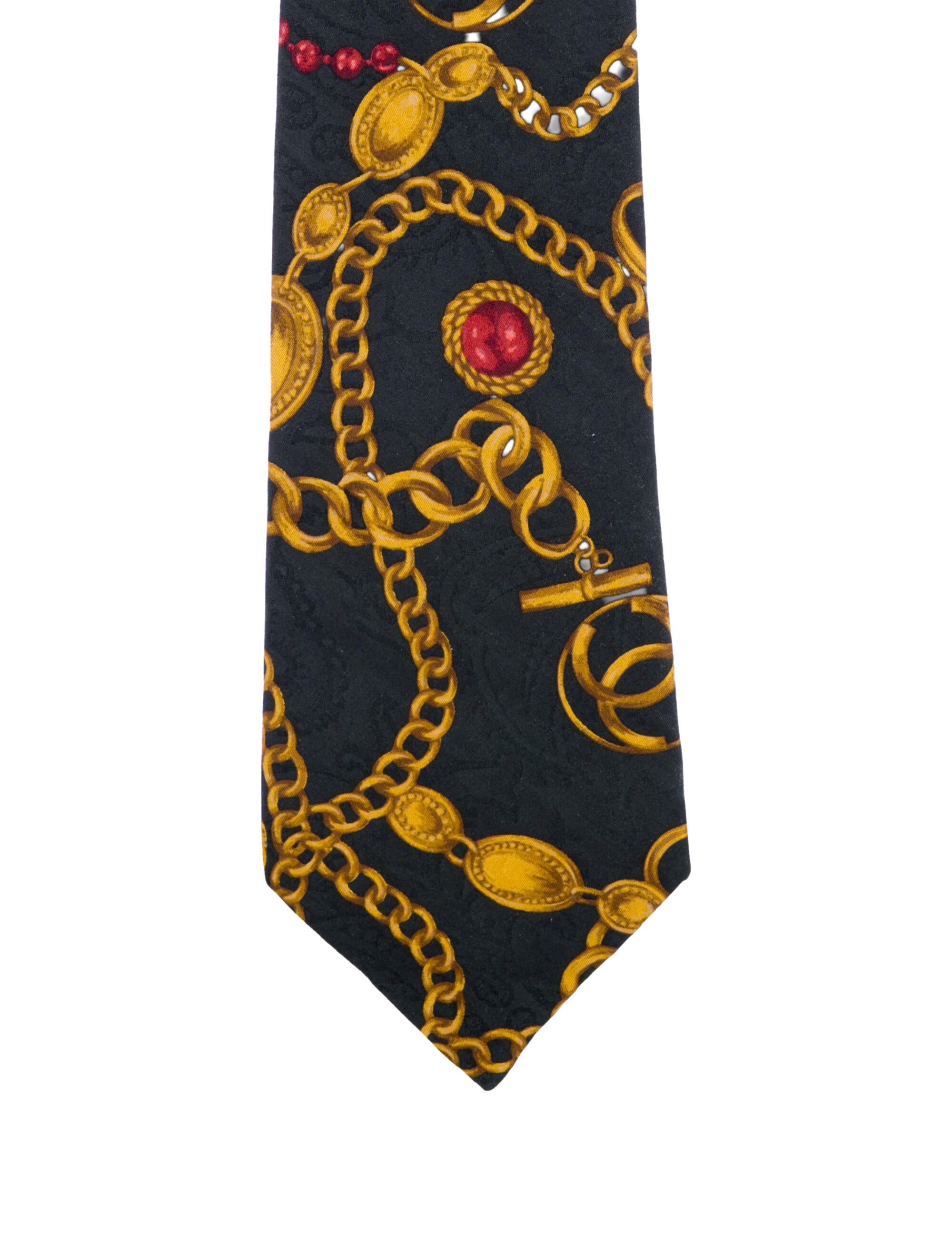 Chanel Silk Printed Tie