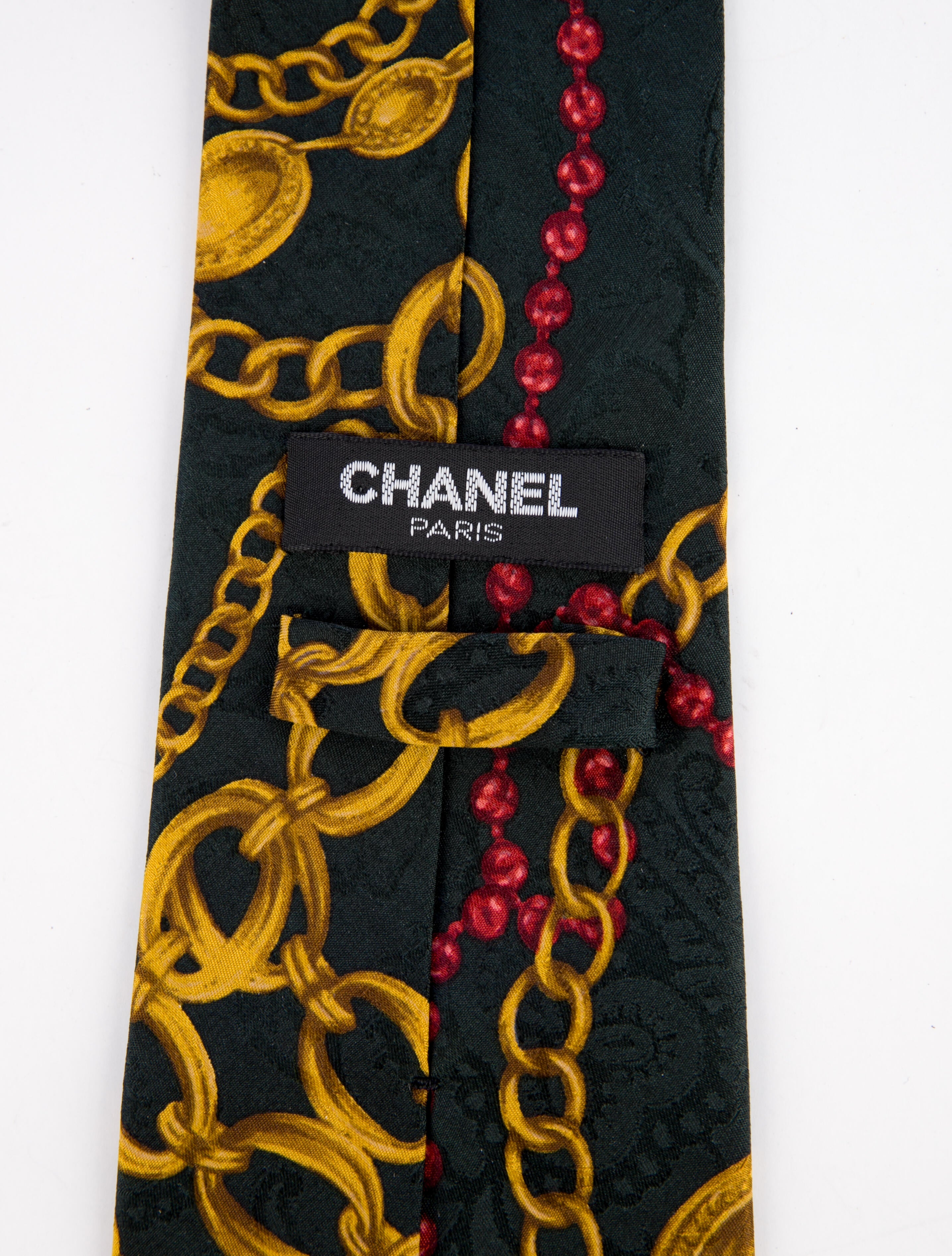 Chanel Silk Printed Tie