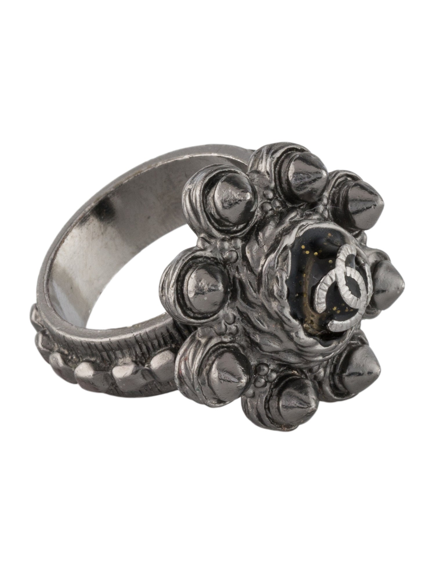 Chanel Resin CC Cocktail Ring