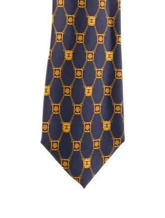 Chanel CC Silk Pattern Tie